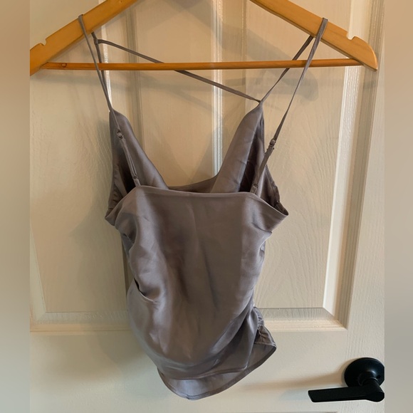A&F silk tank top in grey - Picture 5 of 5